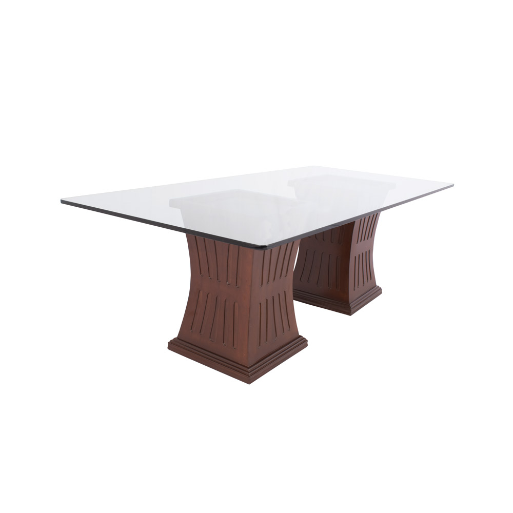 mesa (de costado) con diseño en nogal, del atractivo comedor lyon