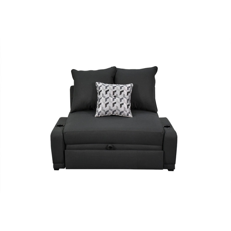 Vista frontal del sofá cama kambas montreal como sillón